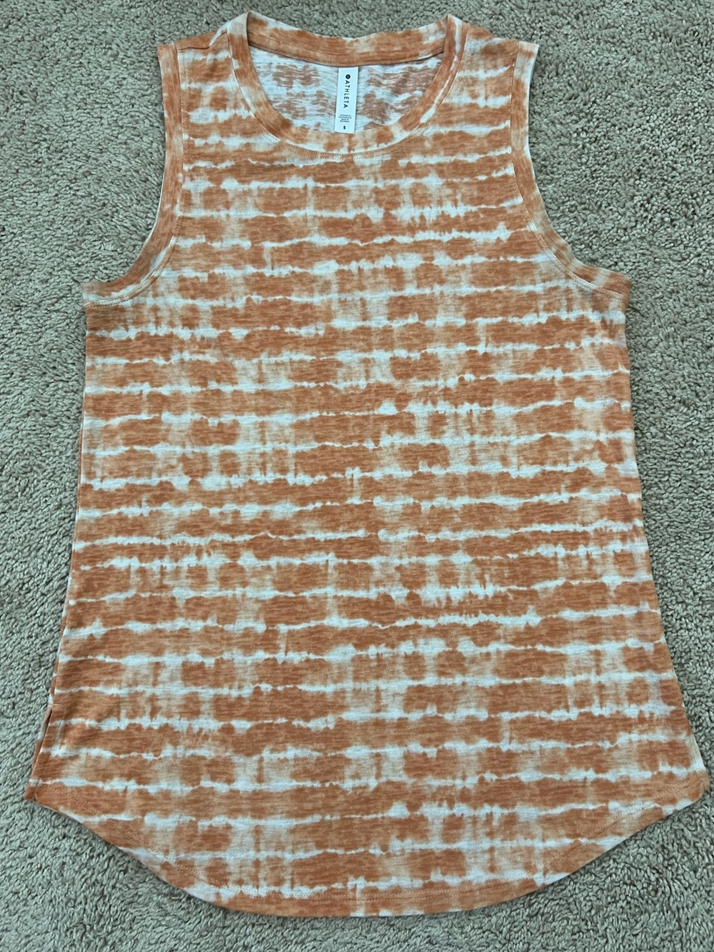 Athleta Size Small tie dye striped breezy athletic tank top modal blend